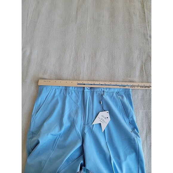 1764 Golf Pants Mens 32x32 Blue Flat Front Performance Stretch Casual Logo NEW - Picture 8 of 13